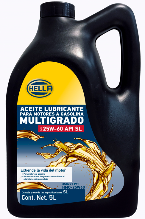 ACEITE MINERAL HELLA 25W60 API SL GARRAFA 5 LTS