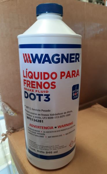 LIQUIDO PARA FRENOS WAGNER DOT 3 1 LITRO MWMWFC134281