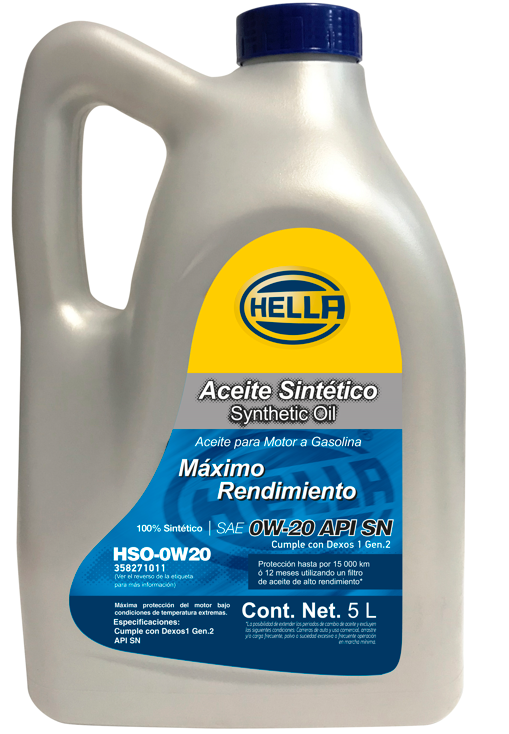 HELLA SYNTEHTIC OIL 5 LITROS API SN