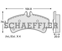 BALATA SEMI METALICA M.B  TRASERA SPRINTER 415/515 07-18, / VW CRAFTER 5.0 08-17.