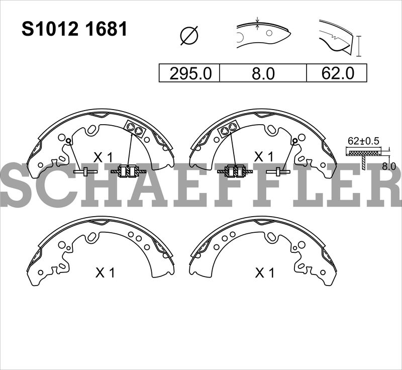 RUVILLE BALATA TAMBOR S1012-1681 TOYOTA HILUX 2006 – 2012