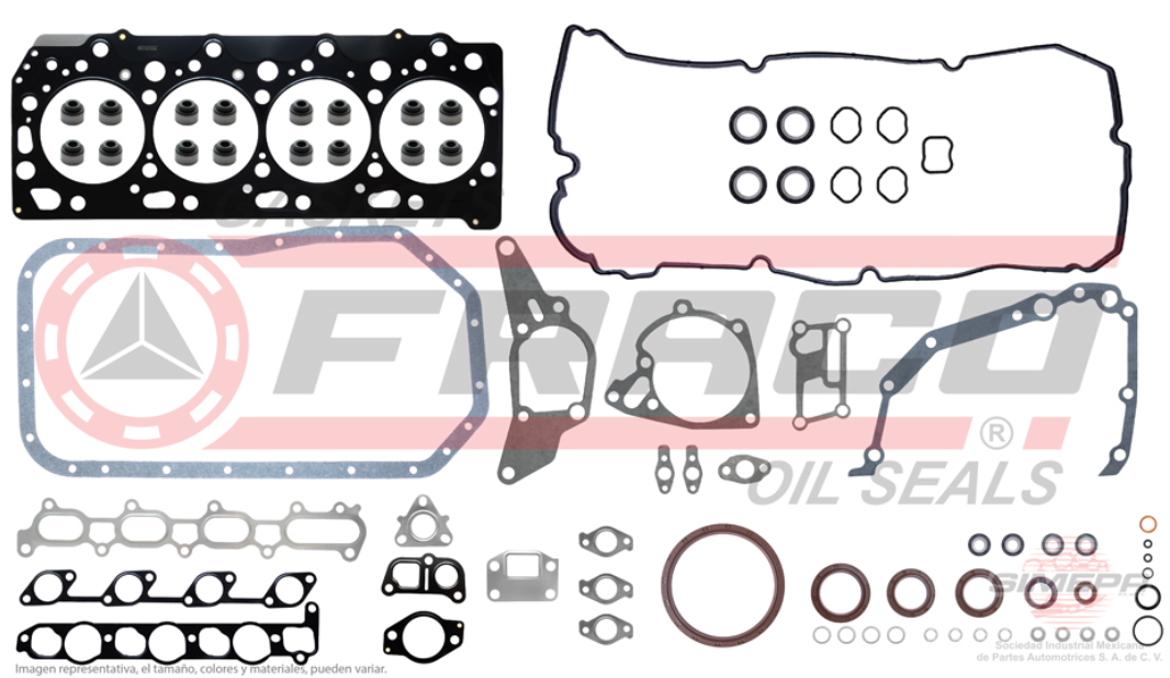 FRACO, JGO. EMPAQUES MITSUBISHI L200 2.5 DIESEL GRADO 3