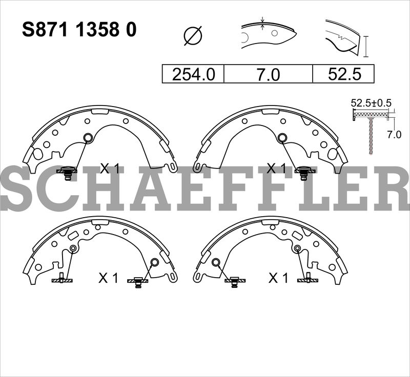 RUVILLE BALATA TAMBOR S871-1358 TOYOTA HIACE