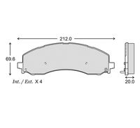 BALATA RAM 4000: 2020 – 2021 , 2500: 2020 DELANTERA